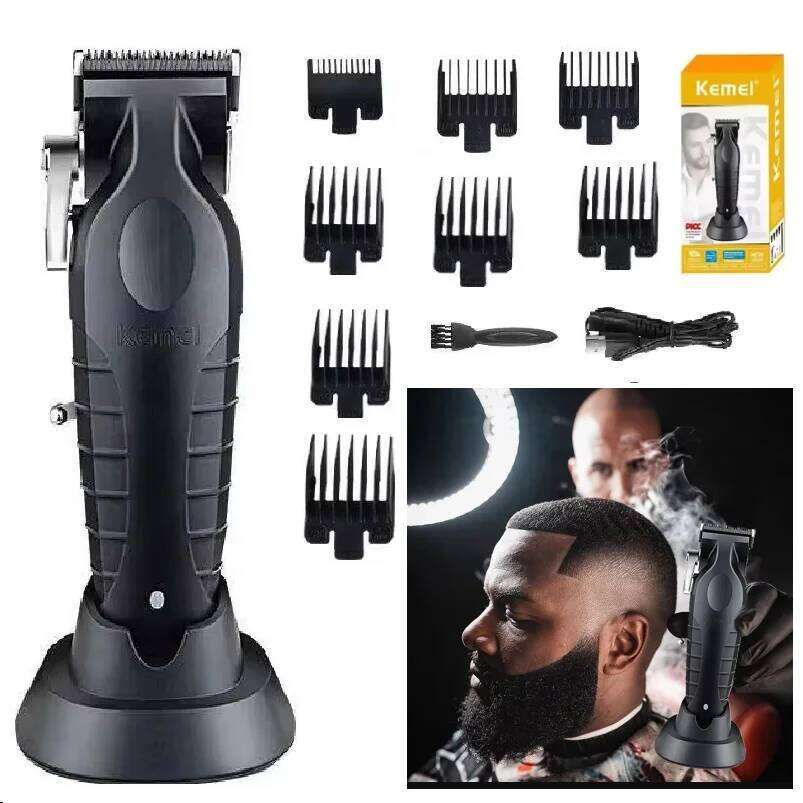 Kemei Professional Clipper For Men Adjustable Beard Electric Trimmer Rechargeable Hair Cutting Machine Barber tool C260312