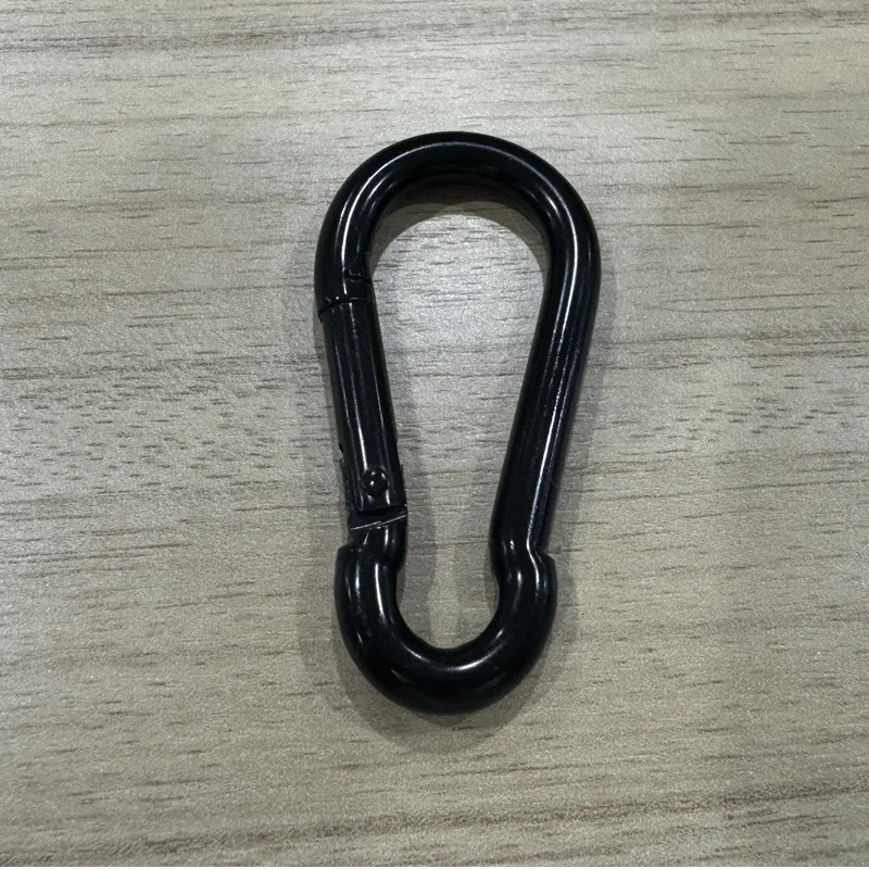 Iron Material Electrophoresis Black Surface Carabiner Snap Hook 5MM 6MM 8MM 260228