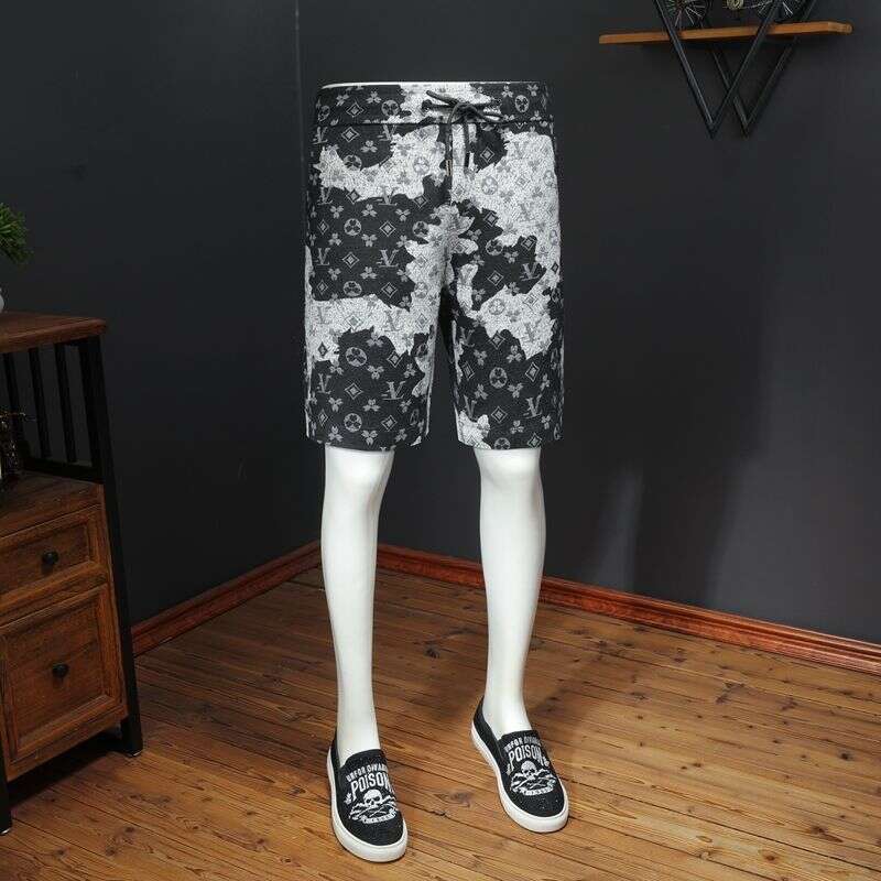 2025 New High-End Summer Men's Casual Shorts, Trendy Brand Jacquard Pants, Mid-Length Slim Fit Plus Size Shorts For Outdoor Wear Asia Size