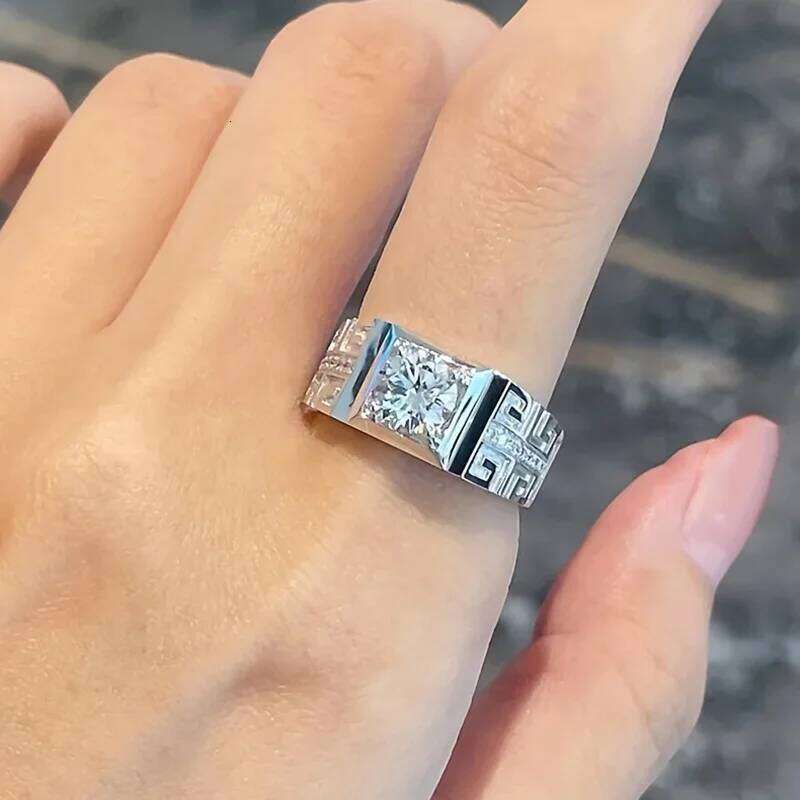 Popular Brands 925 Sterling Silver temperament crystal Zirconia Ring for Women Adjustable Fashion original Jewelry wedding party H260312
