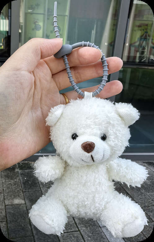 Bag pendant camera brown bear backpack plush toy keychain small car doll bag accessory