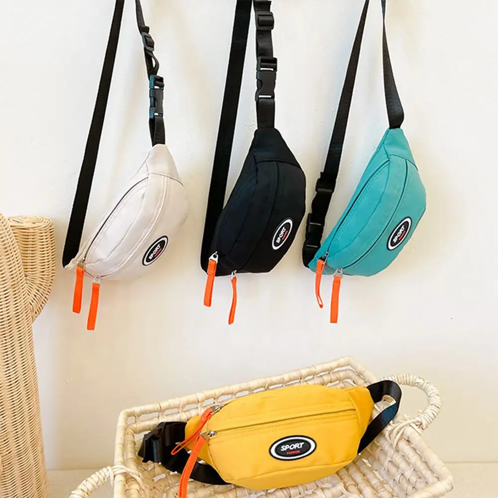 Fashion Cute Childrens Chest Bag One Shoulder Crossbody Fanny Pack Canvas Diagonal Girl Boy Zipper Coin Purse 260311