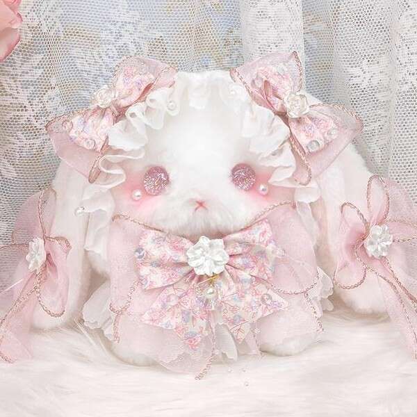 CHARHP&KEJNT Official Authentic High-Value Ins Lolita Rabbit Pearl Floral Crossbody Bag for Women