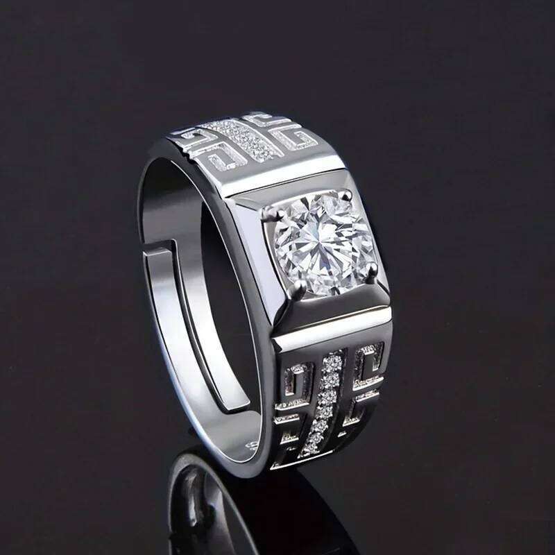 Popular Brands 925 Sterling Silver temperament crystal Zirconia Ring for Women Adjustable Fashion original Jewelry wedding party H260312