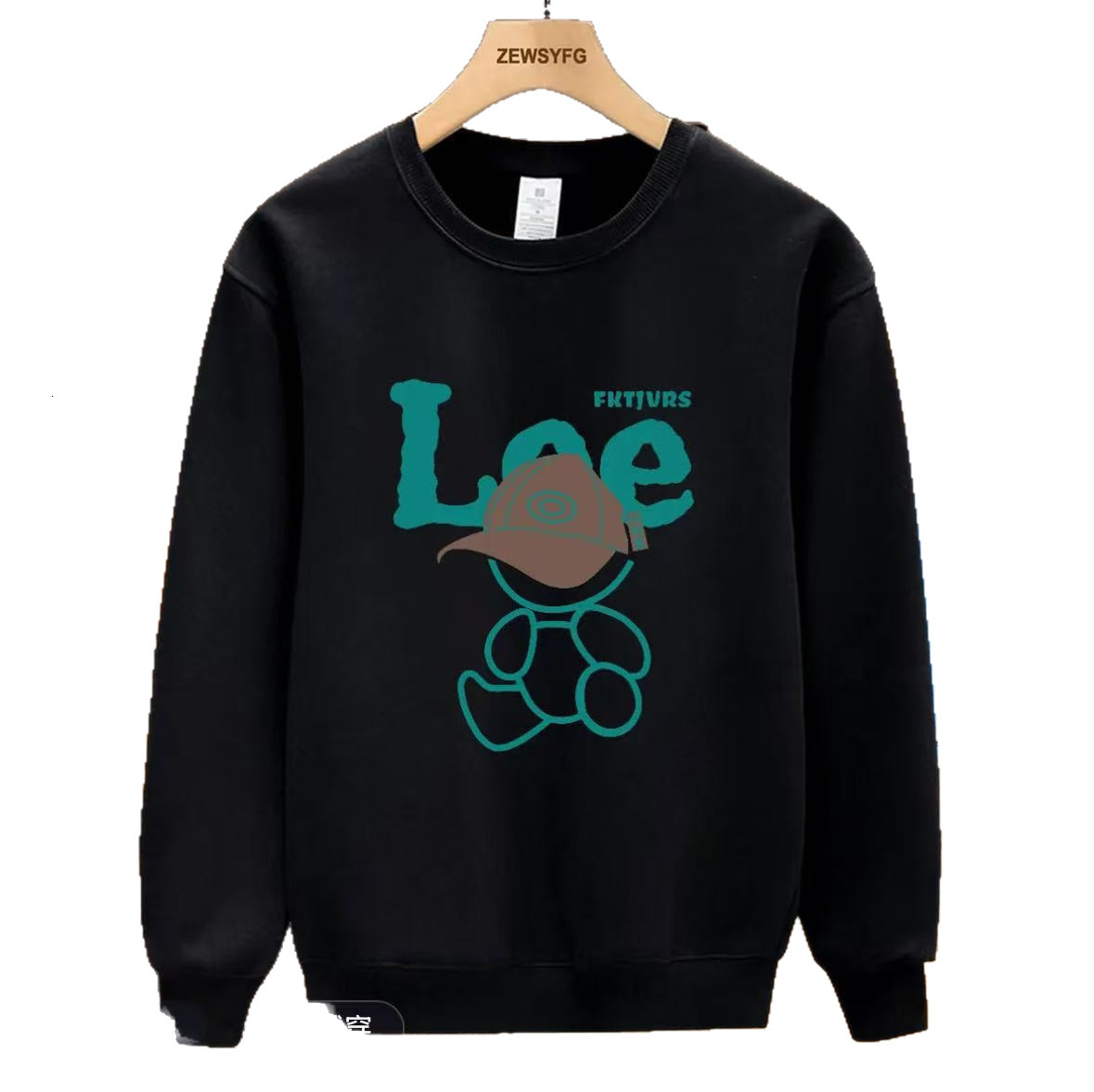 Style Trendy Youth Round Neck Letter Print Top Autumn Winter New Personlized Trendy Men's Designer Hoodie Fleece Swetshirt