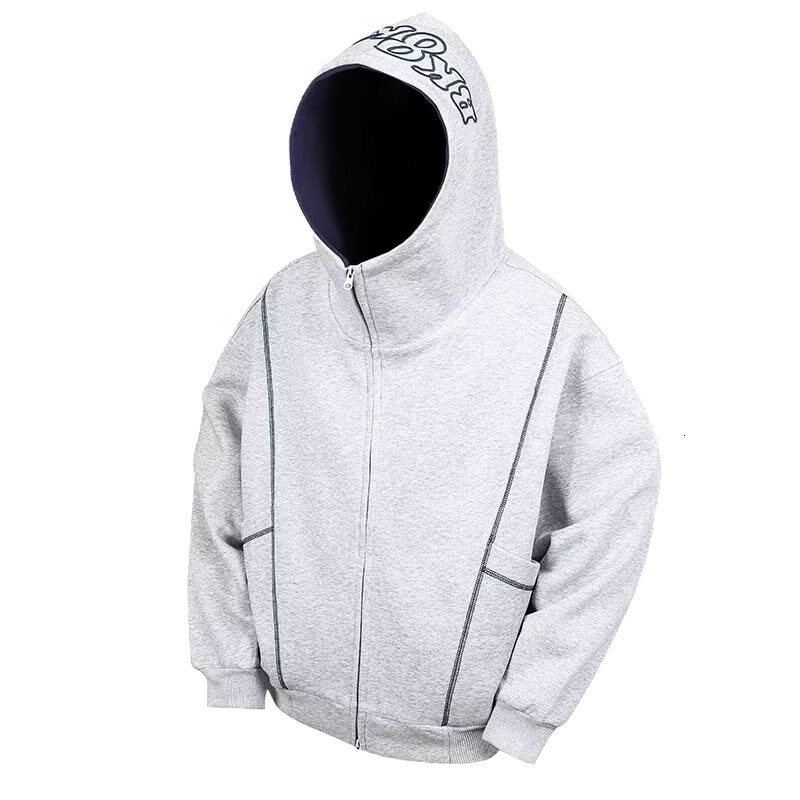 Trendy And Versatile Trade Fashion Ins Artistic Cardigan Designer Hoodie Sweatshirt Casual And Stylish With Unique Design And Visible Stitching