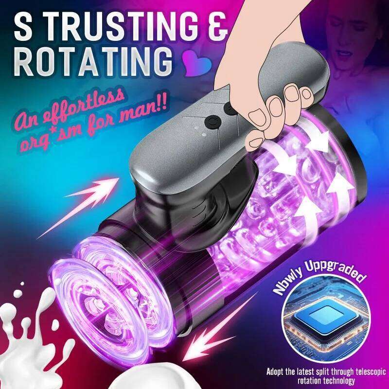 Male Anal Blowjob Oral Stimulator Automatic Telescopic Silicone Vagina Masturbator Sex Toys Adult Products Z260312