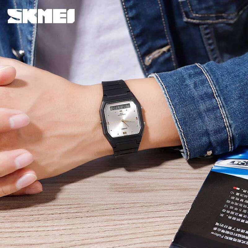 SKMEI 1604 Luxury Quartz Watches for Men Women Simple Waterproof Dual Time Countdown Lady Wristwatches Clock Relogio Masculino