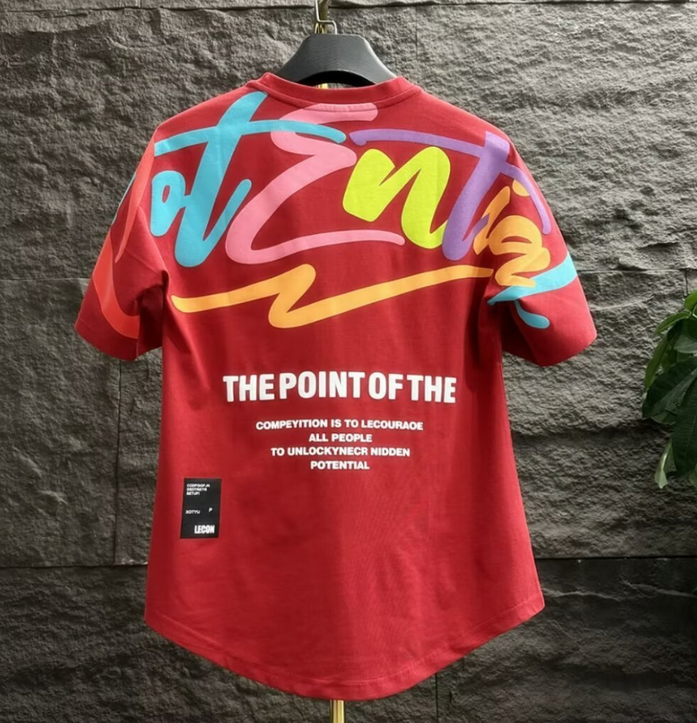 2026 new style short-sleeved T-shirt for men Ins fashion brand European and American hip-hop style round neck graffiti print base shirt top summer