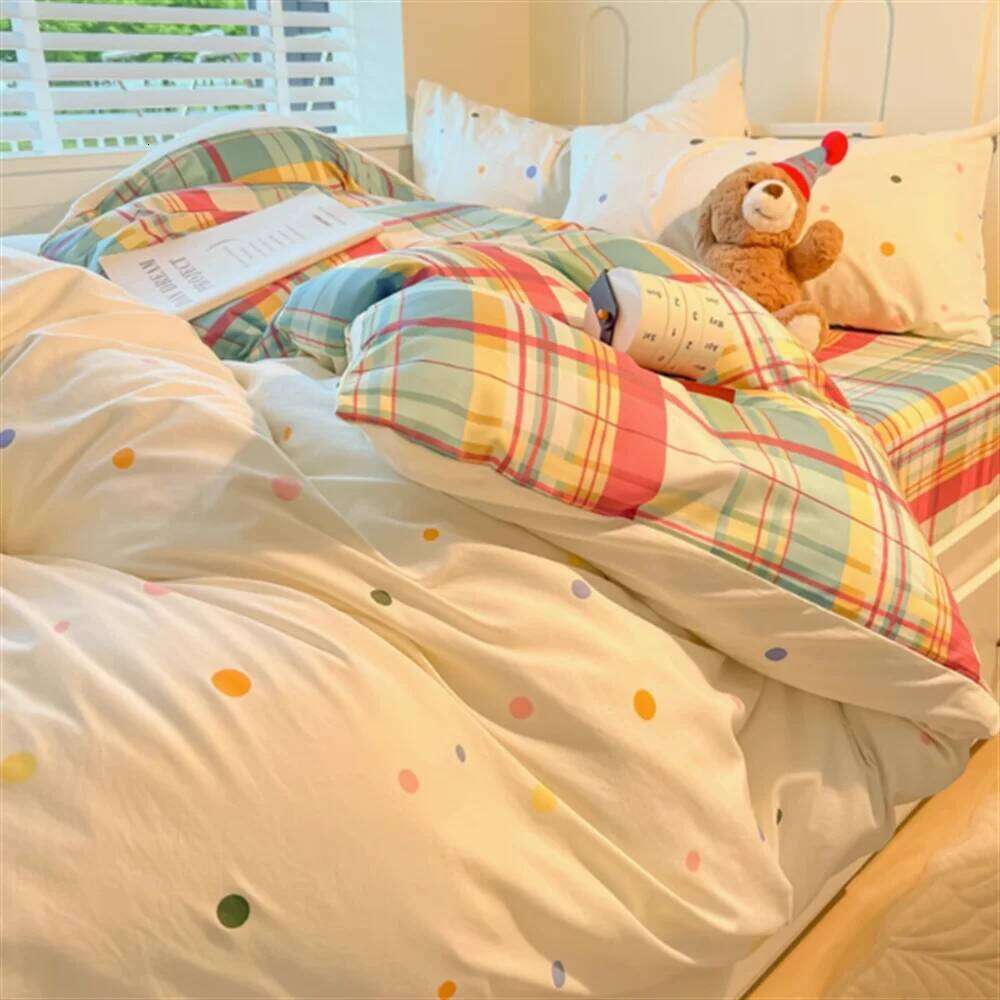 Dopamine Mix And Match Bedding Four-Piece Set Skirt Quilt Cover Non-Cotton Pure Cotton Dormitory Single Bed Sheet H260312