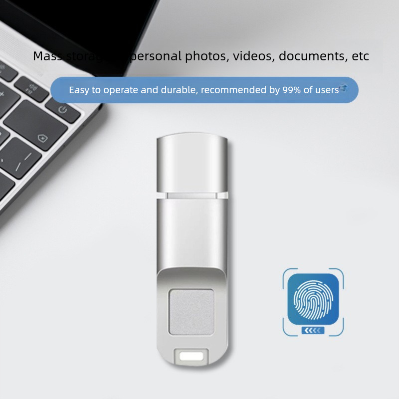 256GB fingerprint encrypted USB flash drive with large capacity for both mobile phones and computers, suitable for phone type-c fingerprint USB flash 