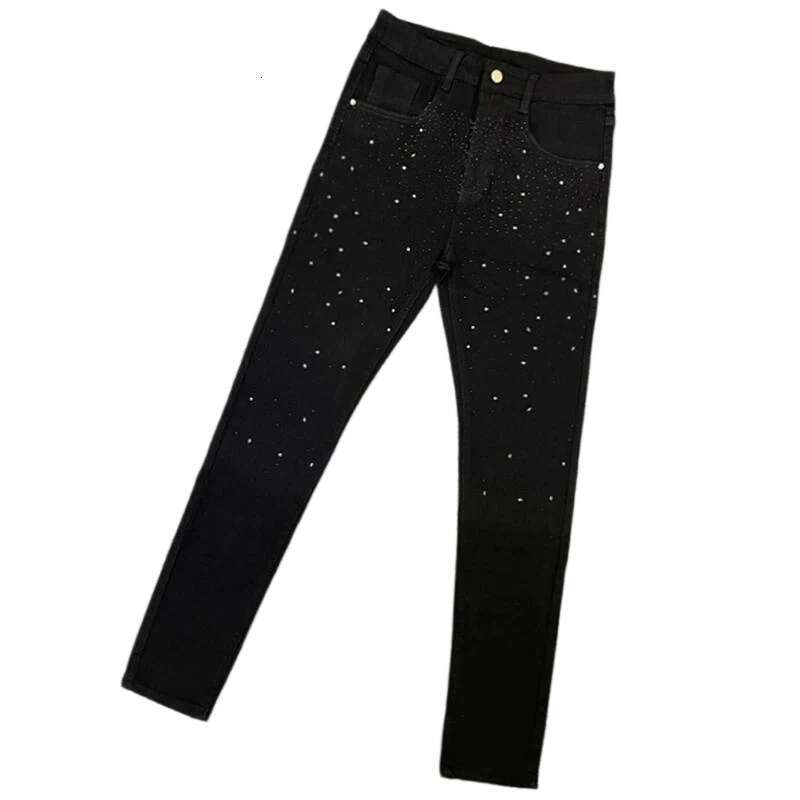 Men's Jeans Drilling Men Sky Is Full Of Stars Pants High Street Slim Straight Denim Trousers Hip-Hop Punk Gothic Vintage Men's Clothing
