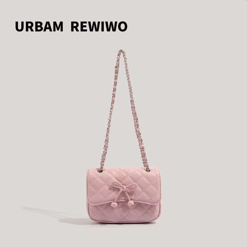 Niche Sweet Girl Bowknot Quilted Chain Crossbody 2026 New Versatile Flap Small Square Bag for Women