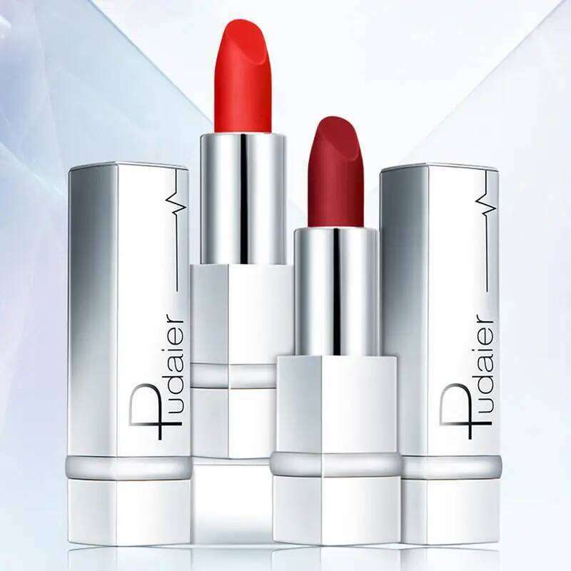 Pudaier Waterproof Matt Lipstick Pumpkin Color Eat Earth Rich Vitamin E Moisturizing labiales matte maquiagem W260311