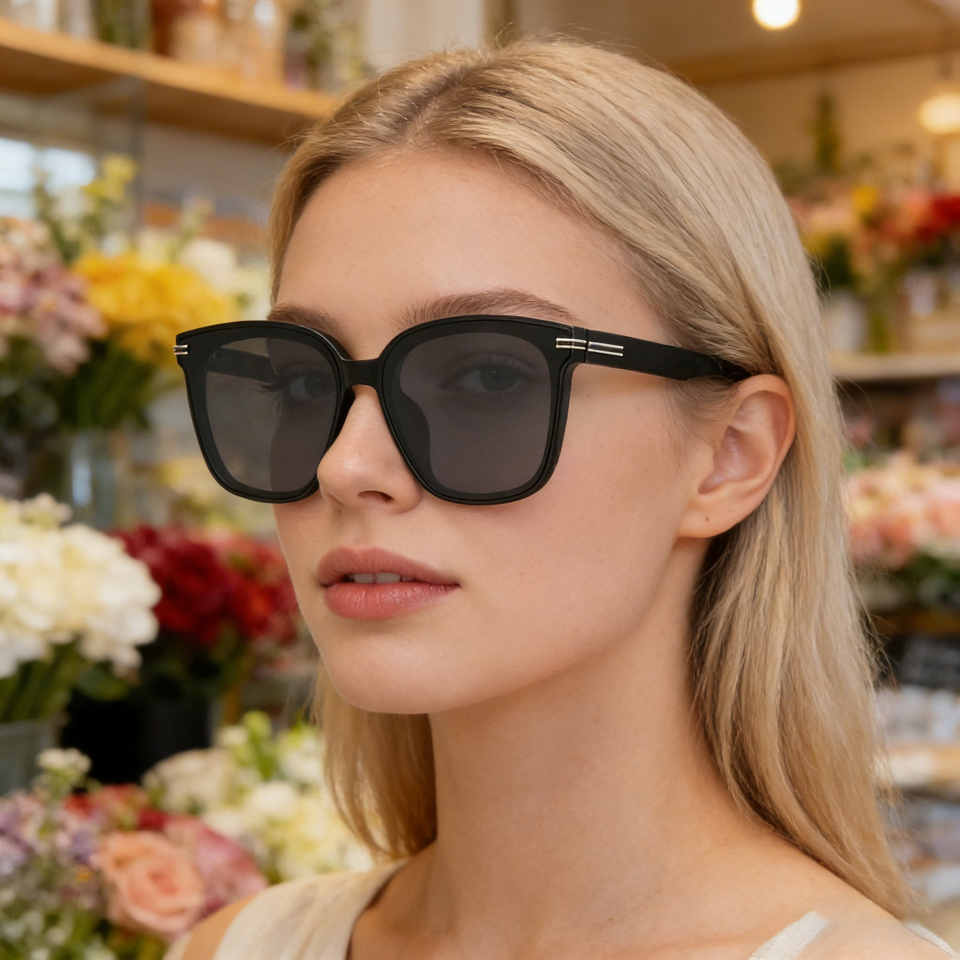 2026 New Square Large Frame Sunglasses for Women, Trendy Sun Protection GM Style Sunglasses, Women's Wholesale