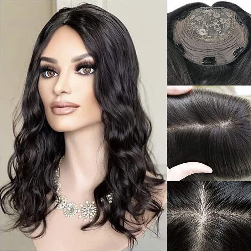 Kosher Factory Discounted Natrual Color European Raw Human Hair with Silk Jewish Wig Topper custom 14day about