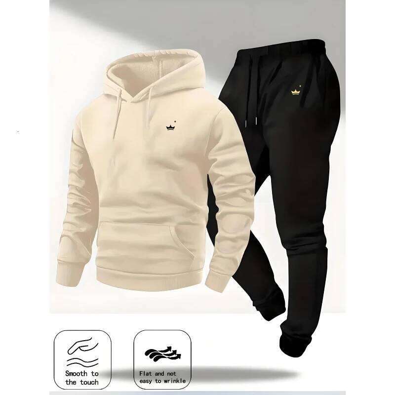 2025 Crown Logo Printed Autumn/Winter New Hooded Outdoor Fashion Versatile Casual Sportswear and Pants