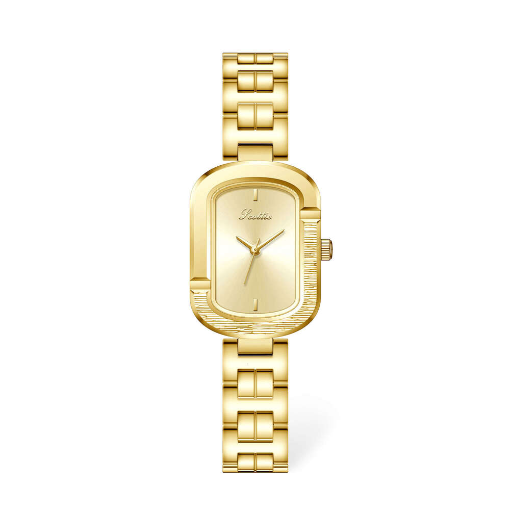 With Box Steel Band Oval Women's Mother-of-Pearl Design Face Waterproof Dainty Watch Free gift