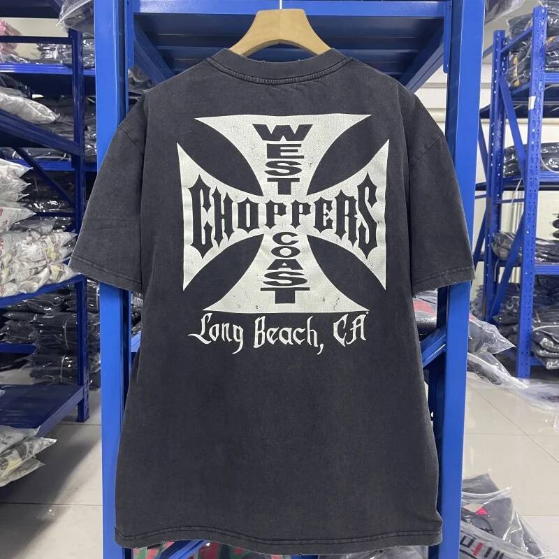 Summer Vintage West Coast Choppers Printed T-Shirt Women Cotton Breathable Retro Biker Style Loose Fit Casual Unisex Streetwear ddmythur