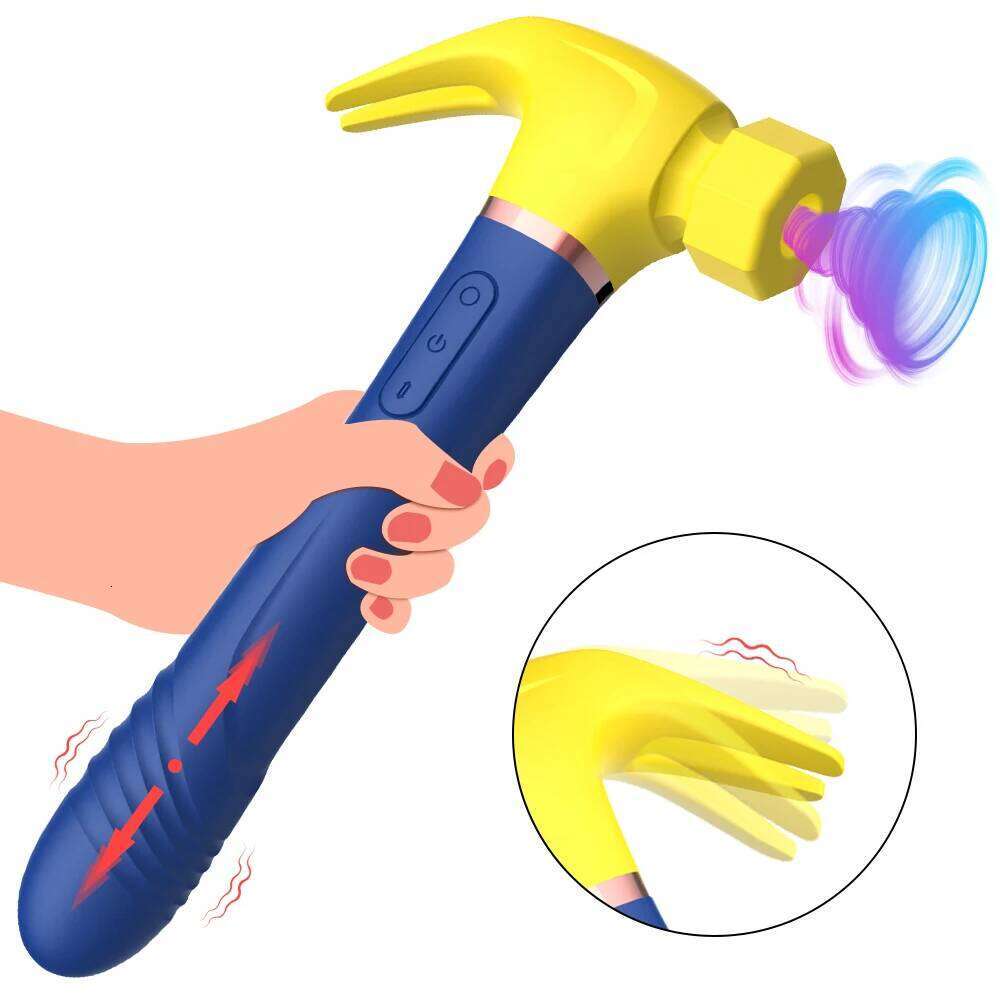 Hammer Vibrator Multifunctional Sex Machine G Spot Stimulation Telescopic Dildo Vaginal Massage Clit Sucking Female Masturbator Z260312