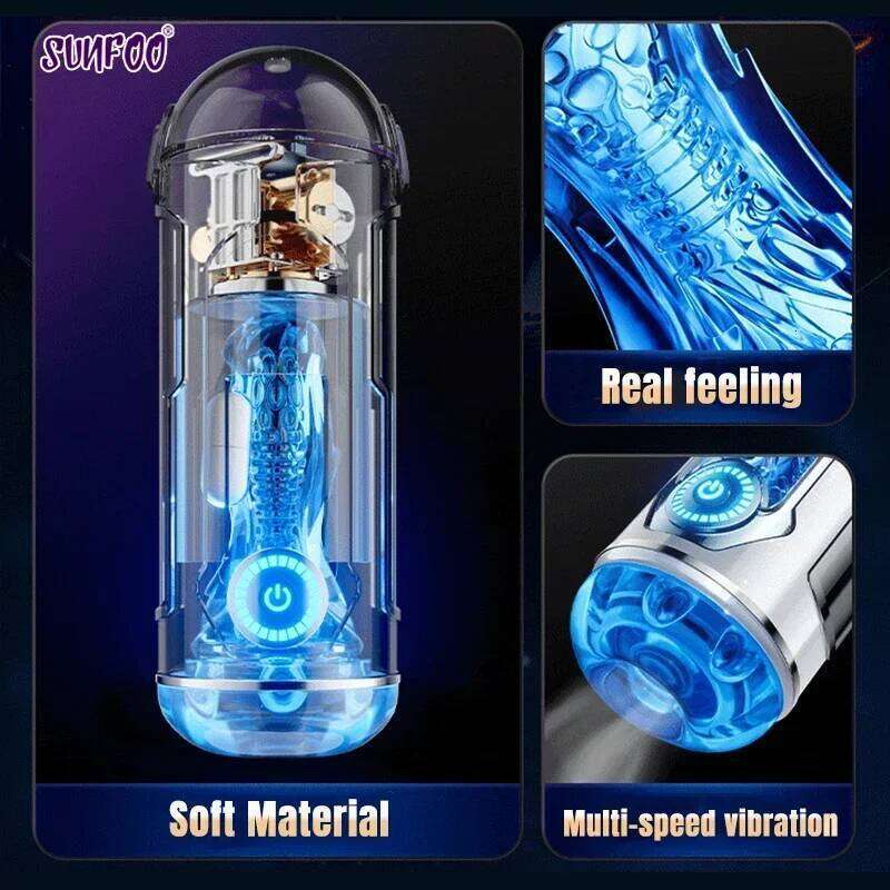 SUNFOO Official Website Male Automatic Masturbator Low Noise Vagina Blowjob Vibration Pocket Pussy APP Control Men Sex Toys Z260311