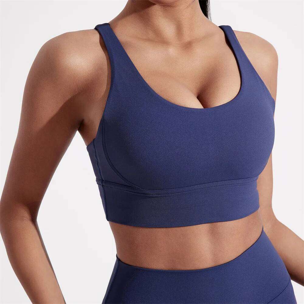Solid Color Women Cross Underwear Soft Fitness Sport Bra Top Gym Yoga Athletic Workout With Chest Pad Comprehensive 26Y0312