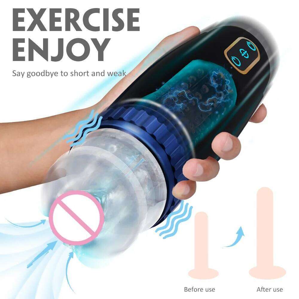 Automatic Male Masturbator Cup Thrusting Modes Pocket Pussy Penis Pump Blowjob Machine Sex Toy For Men Adult Supplies Z260312