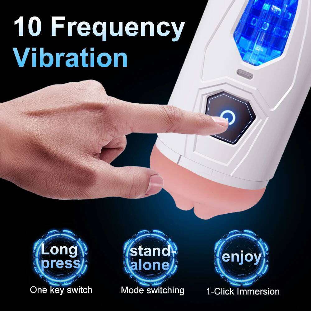 2 IN 1 Automatic Double Headed Masturbators Cup Male Vaginas Vacuum Pocket Pussy Training Extension Sex machine For Adult Men Z260312