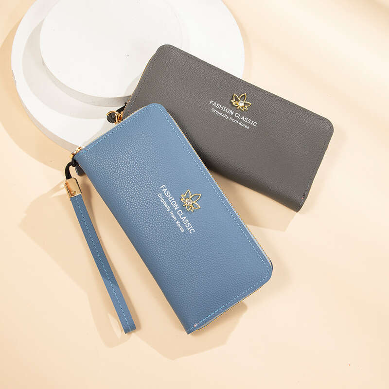Luxury fashion wallet Women S Long New Leaf Zipper Large Capacity Clutch Wallet Multifunctional Phone Bag For Women