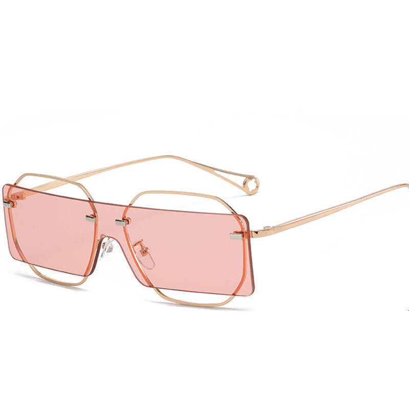 Designer Sunglasses square glasses for men women Fashion punk sunglasses Black Pink Bule shield lens gold metal frame Free Shipping