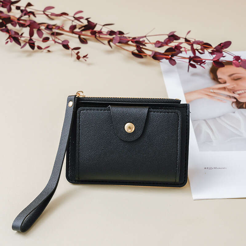 Luxury fashion wallet New Women S With Multiple Slots Wrist Strap Macaron Color Korean Style Compact Student Wallet Card Holder Coin Purse