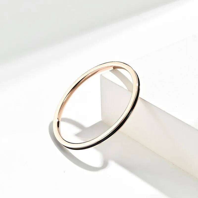 1mm Thin Stackable Ring White/Black/Red Enamel Stainless Steel Wedding Band for Women Girl Size 3-10 H260312