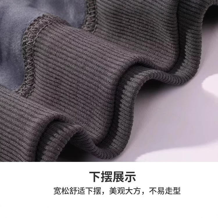 420g Silver Fox Fleece Thickened Oversized Crew Neck Sweatshirt For Men Style Loose Designer Hoodie Fit Drop Shoulder Solid Color Couple's Sweats