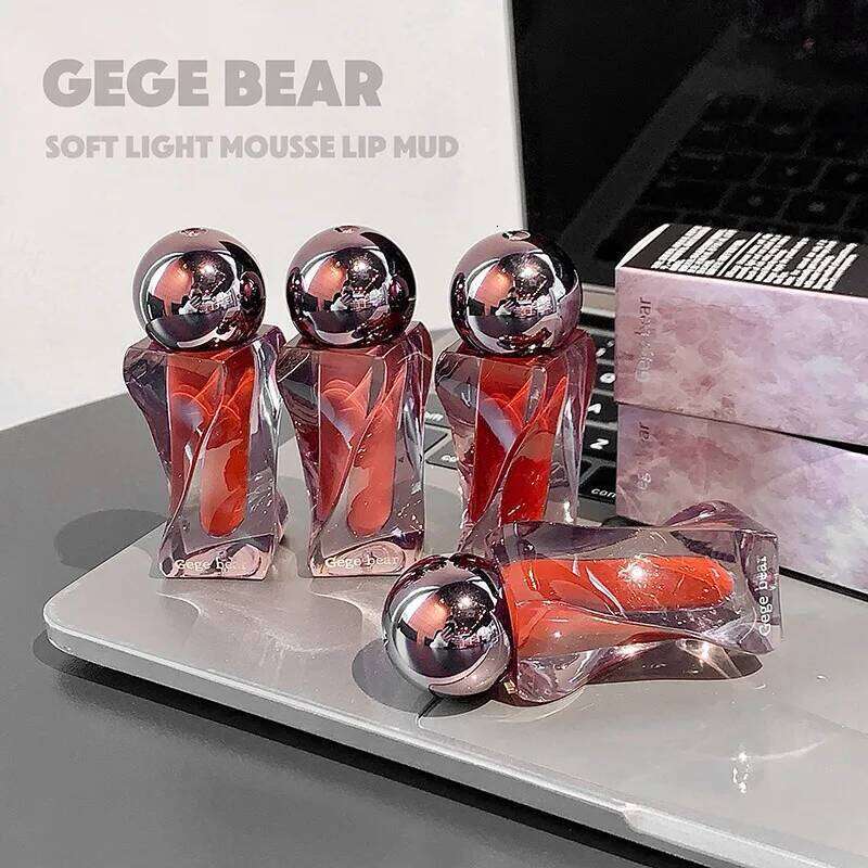 Gege bear Soft Light Mousse Gloss Mist Matte Velvet Dudu Lipstick Premium Lip Mud W260311