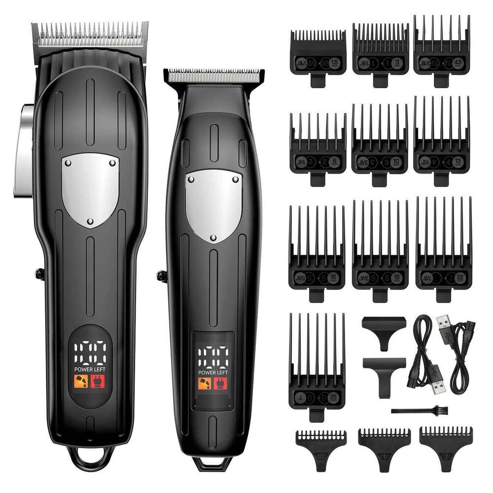 KIKIDO Professional Men Electric Trimmer 1200mAh Rechargeable Hair Clipper Adjustable Trimming Length Cordless Beard Shaver C260312