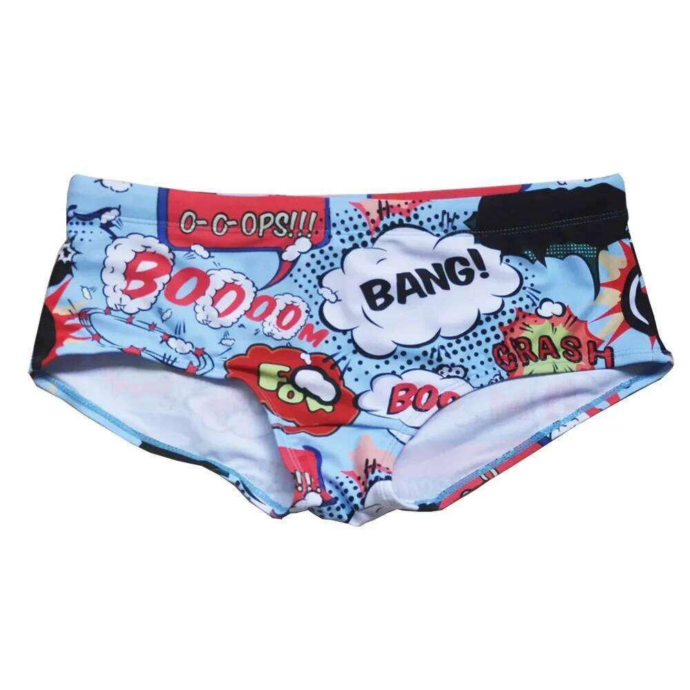 Mens Sexy Bikini Swim Boxer Briefs Short Swimwear Men Swimming Surffing Trunks Jammer Beach Shorts Beachwear Male Surf Swimsuit Z260312