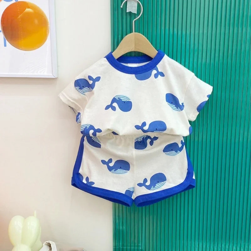 Baby Boy Clothing Set Toddler Kids Summer Clothes Cartoon TshirtShorts 2Piece Suit born Girl Outfits Tracksuits 260311