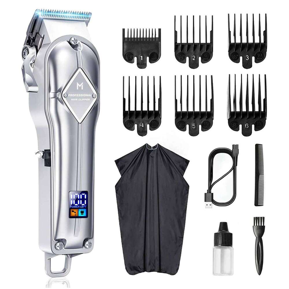 N Top Limural Professional Cordless Clippers Hair Cutting Beard Trimmer Barbers Grooming Kit Rechargeable for Men C260312