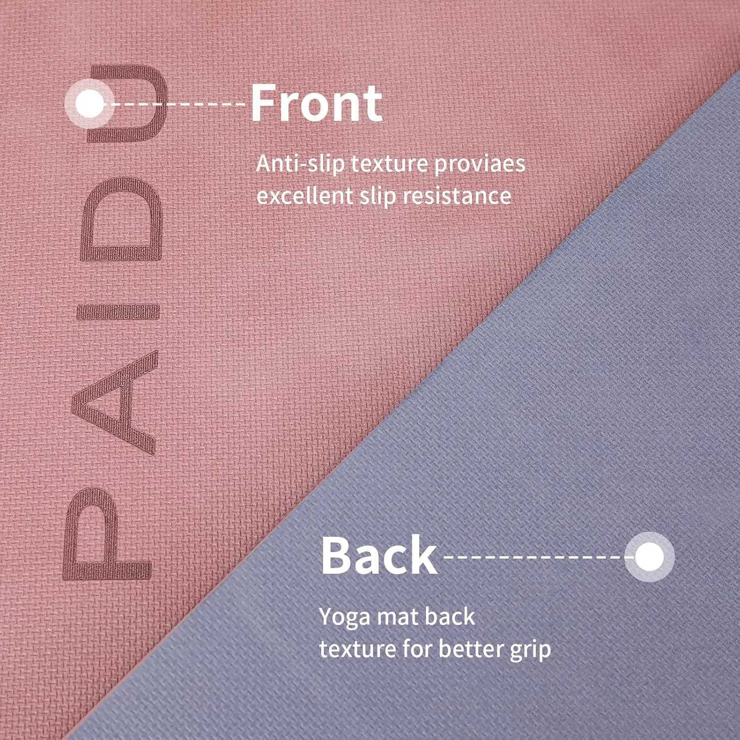 Non-Slip Anti-Tear Extra Thick 10mm Yoga Mat High Resiliency for Workout Yoga Pilates 72x24 inches with Strap M260312