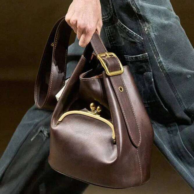 Large Capacity Commuting Tote High-Quality Soft Leather Handbag Fashion Travel Crossbody Bag For Women Bucket Handbag WONST