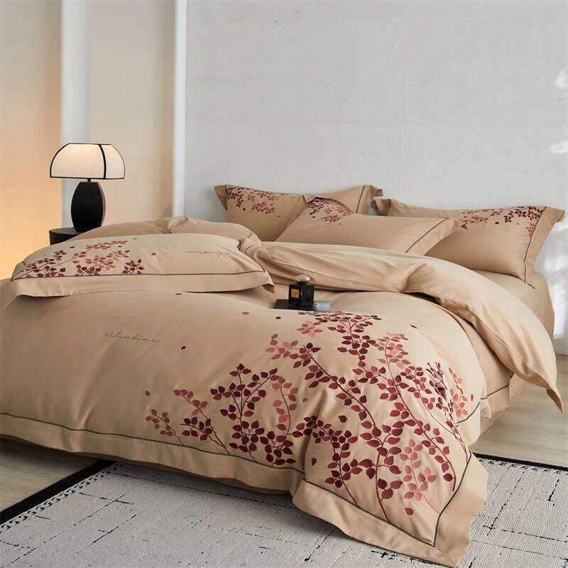 Embroidery 800TC Brushed Cotton Duvet cover Double Queen King Bedding set Cover Fitted/Flat Bed Sheet Pillowcases H260312