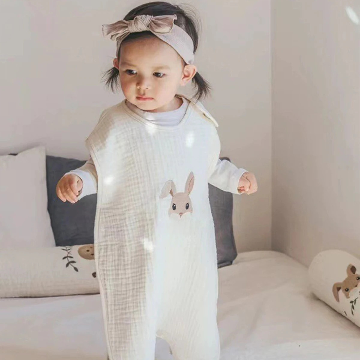 Baby gauze sleeping bag spring summer autumn thin childrens baby four seasons pajamas 260311