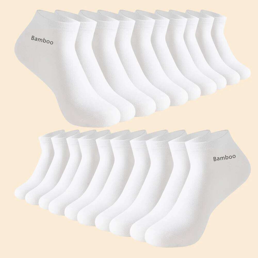 10 pairs High Quality Men's Bamboo Fiber Summer Thin Sweat Absorbent Deodorant Men Business Casual Formal Black Socks Gift Z260312
