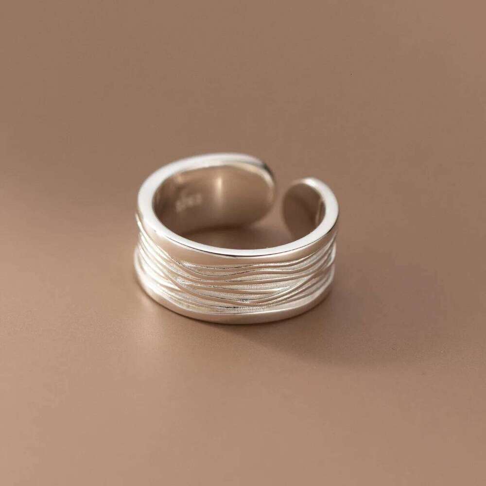 925 Sterling Silver irregular Line Rings For Women Dating Ring Wedding Elegant Designer Jewelry Ladies Accessories H260312