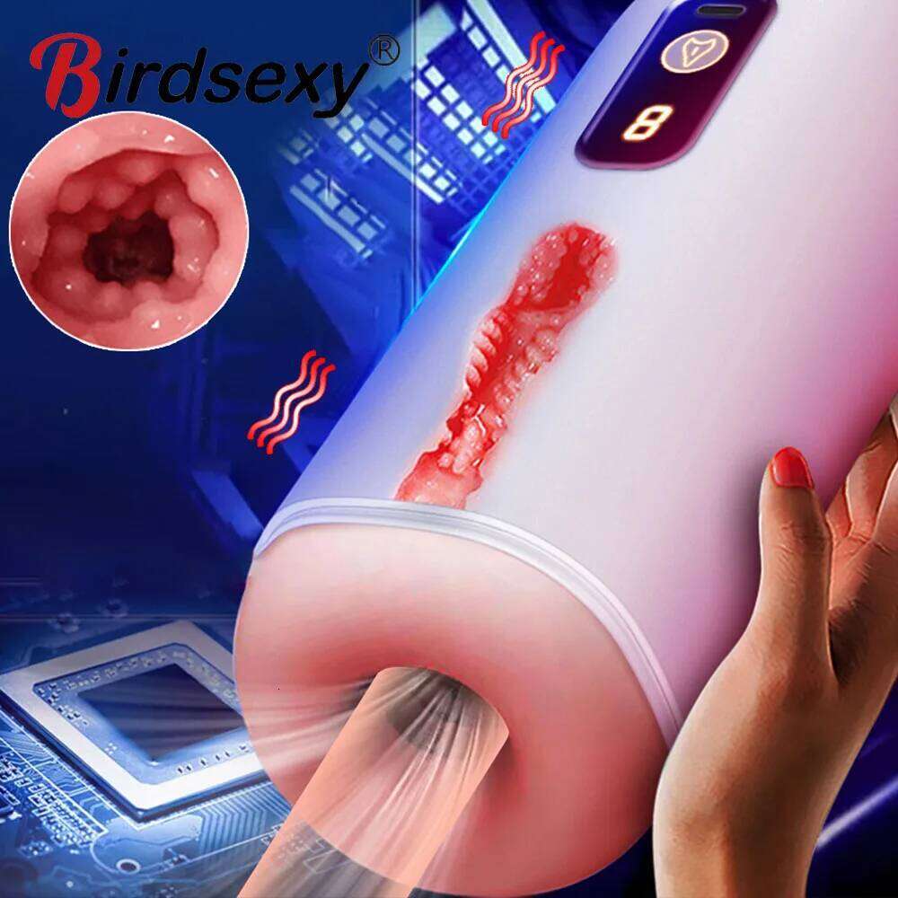 Male Automatic Sucking Masturbator Cup Penis Pump Vibrator Real Vaginal Blowjob Pussy Sex Toys for Men 18 Z260311