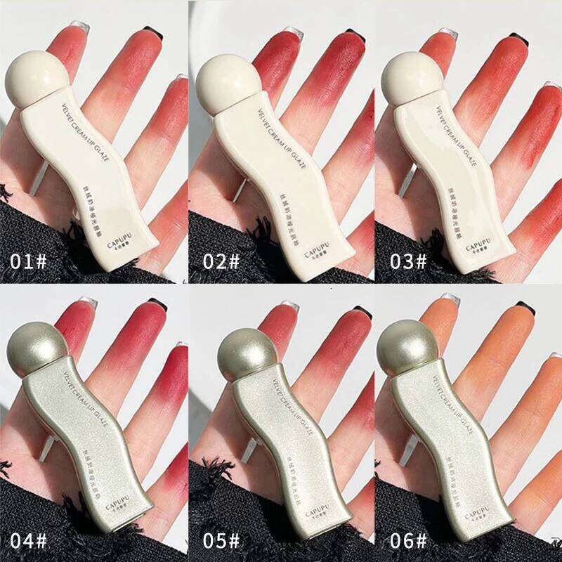 Cream velvet matte does not fade long-lasting low saturation day touch glaze lip mud lipstick W260311