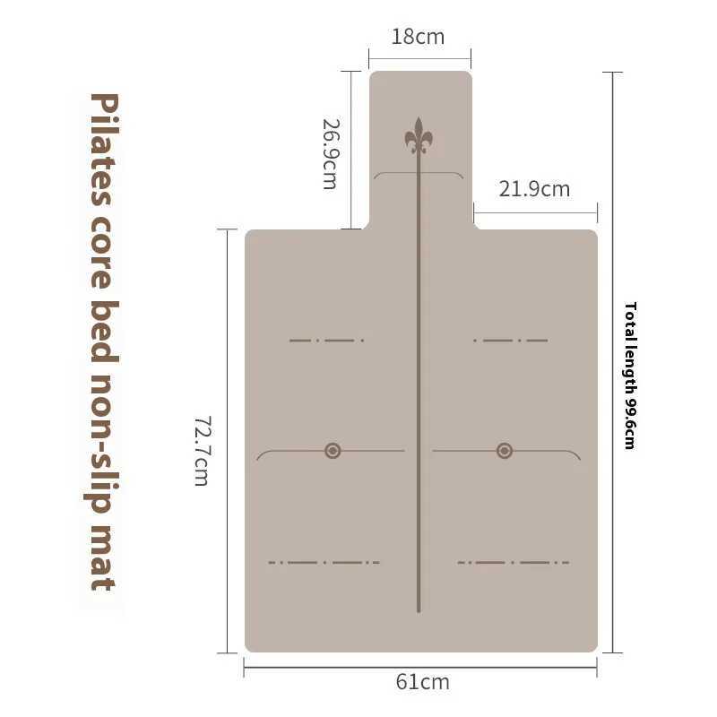 Yoga Pilates Reformer Non Slip PU Natural Rubber Core Training Mat Gym Studio Protective Black Gray Pink Milk tea color M260312