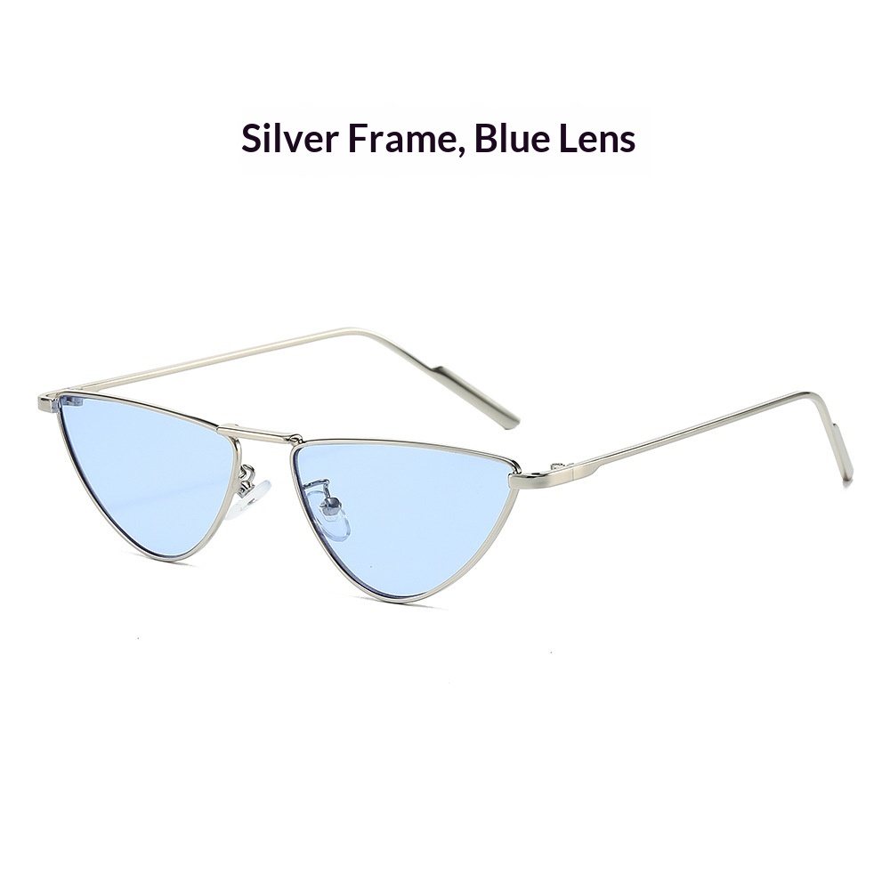 New European, American, Korean style hip-hop sunglasses for men, high-end fashion, cat eye sunglasses for women, UV resistant metal glasses