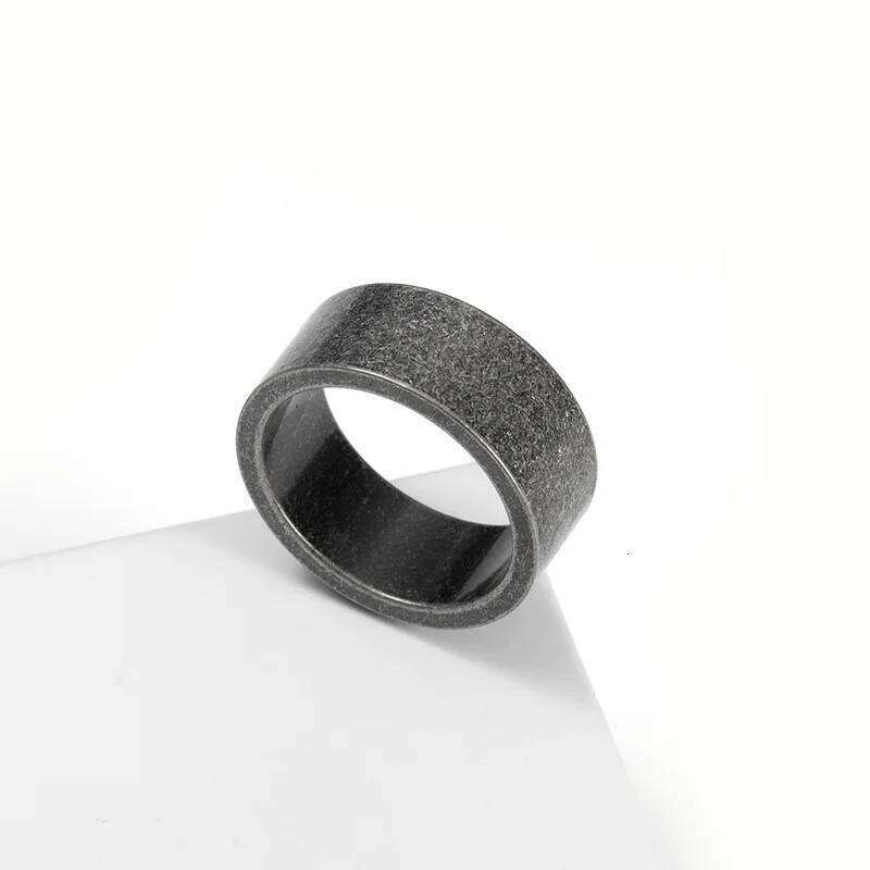 Retro Metal 8/10/12mm Antique Distressed Wide For Men Stainless Steel Ring Punk Gothic Rock Hiphop Accessories Jewelry Gift H260312