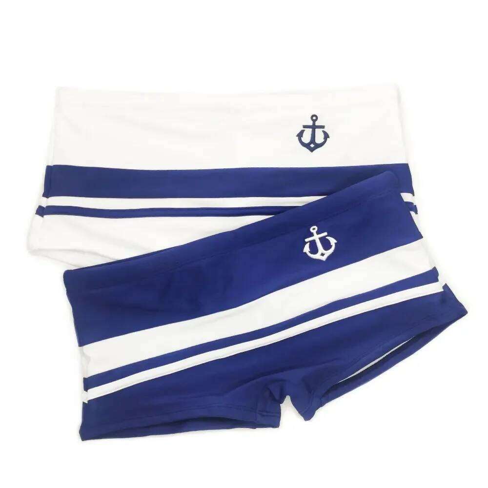 UXH Sexy Swimming Trunks Men's boxer Swim Shorts Stripe Suit Swimsuit Male Beach Pants Summer Surfing Bathing Z260312